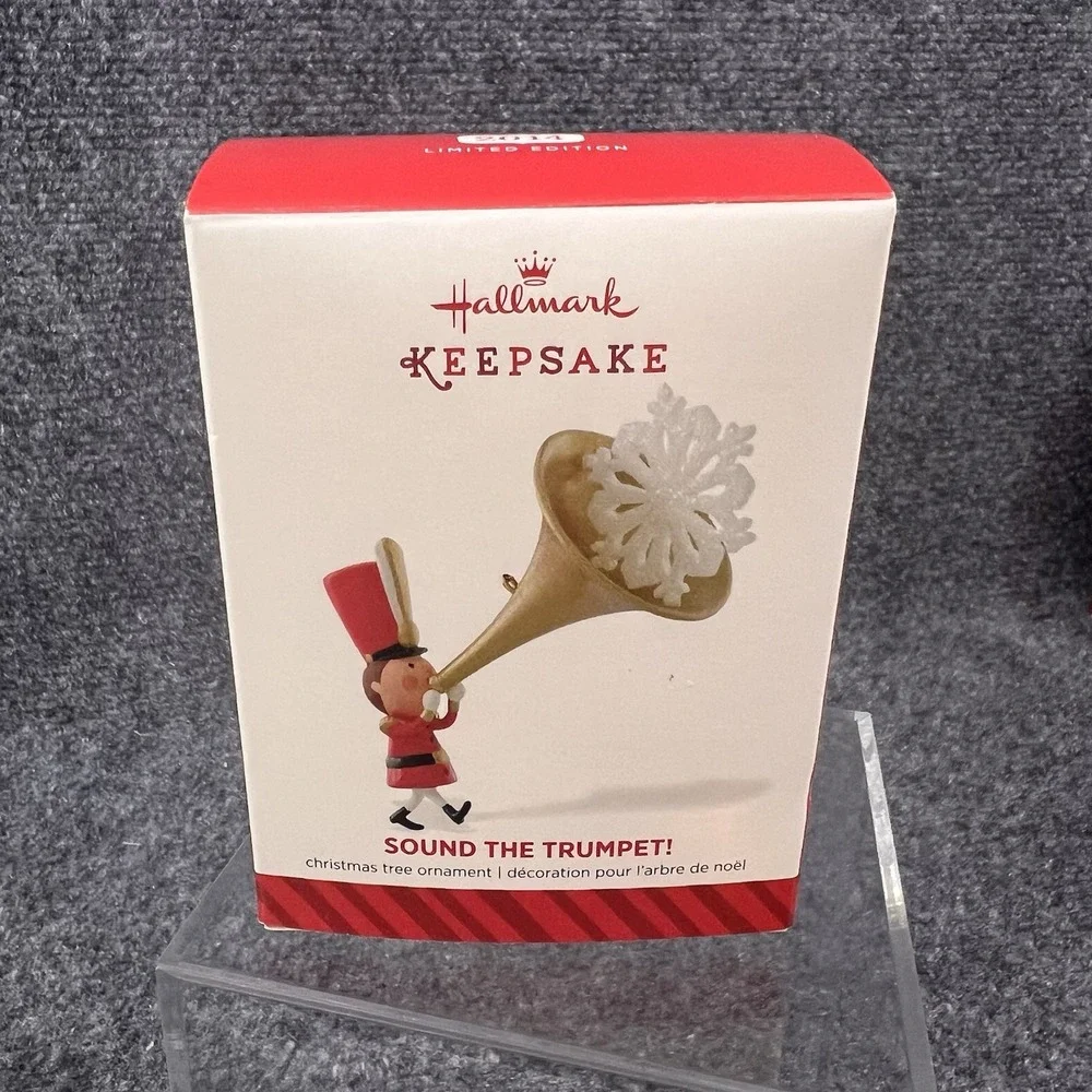 2014 Hallmark Sound The Trumpet Limited Edition Miniature Ornament LPR3353 New